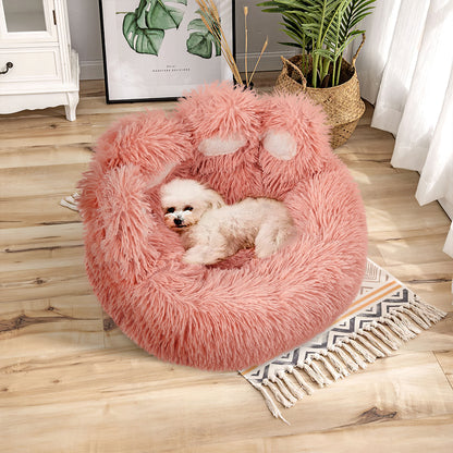 Soft Plush Pet Bed – Cozy & Comfortable with Non-Slip Bottom