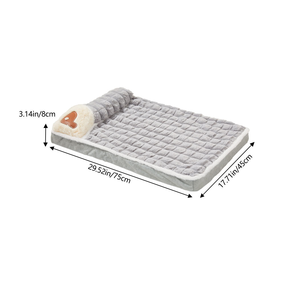 Washable Pet Bed – Soft Faux Fur Mattress Cushion for Puppy & Cat