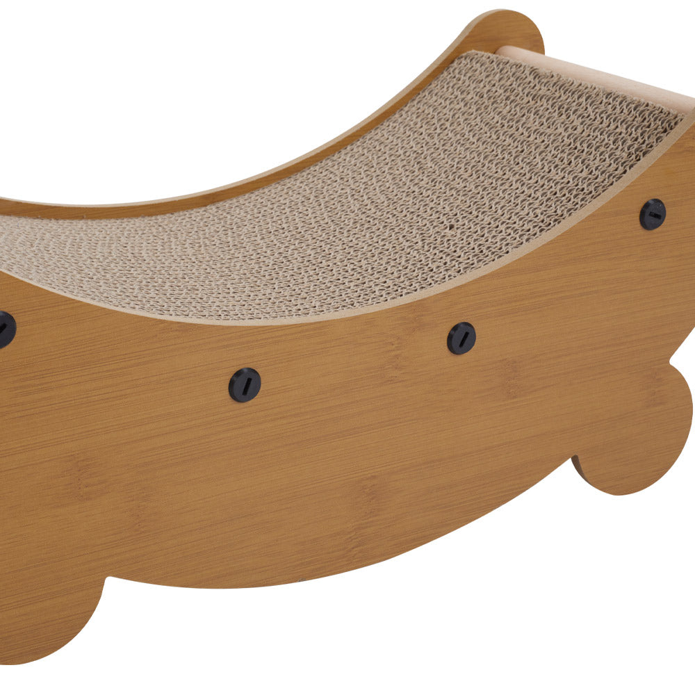 2-in-1 Cat Scratching Board & Lounge Bed – Creative Moon-Shaped Design