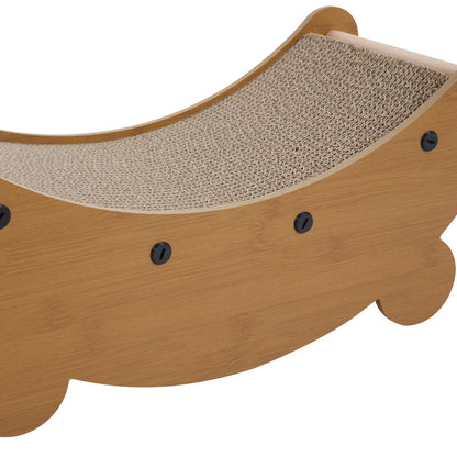2-in-1 Cat Scratching Board & Lounge Bed – Creative Moon-Shaped Design