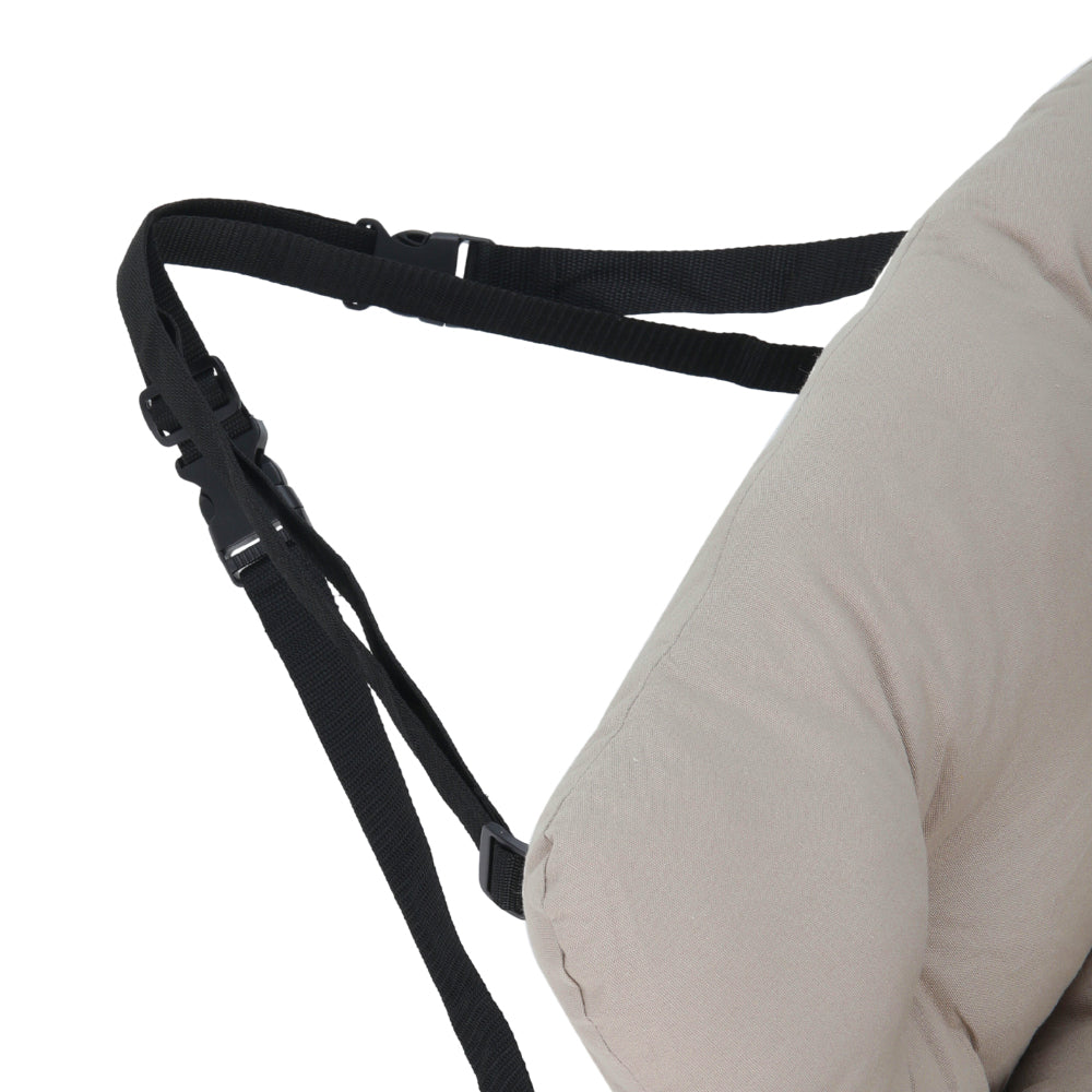 Light Grey Travel Pet Bed with Storage Pockets – Cozy Car Seat Protector with Safety Straps