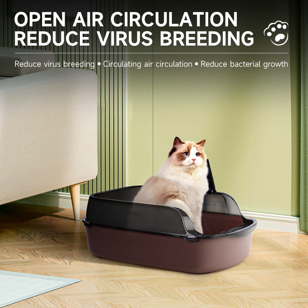 Large Anti-Splashing Detachable Cat Litter Box - Spacious & Easy to Clean