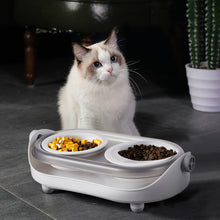 Tilt-Adjustable Ceramic Double Bowl Pet Feeder – Ergonomic Design for Cats and Dogs