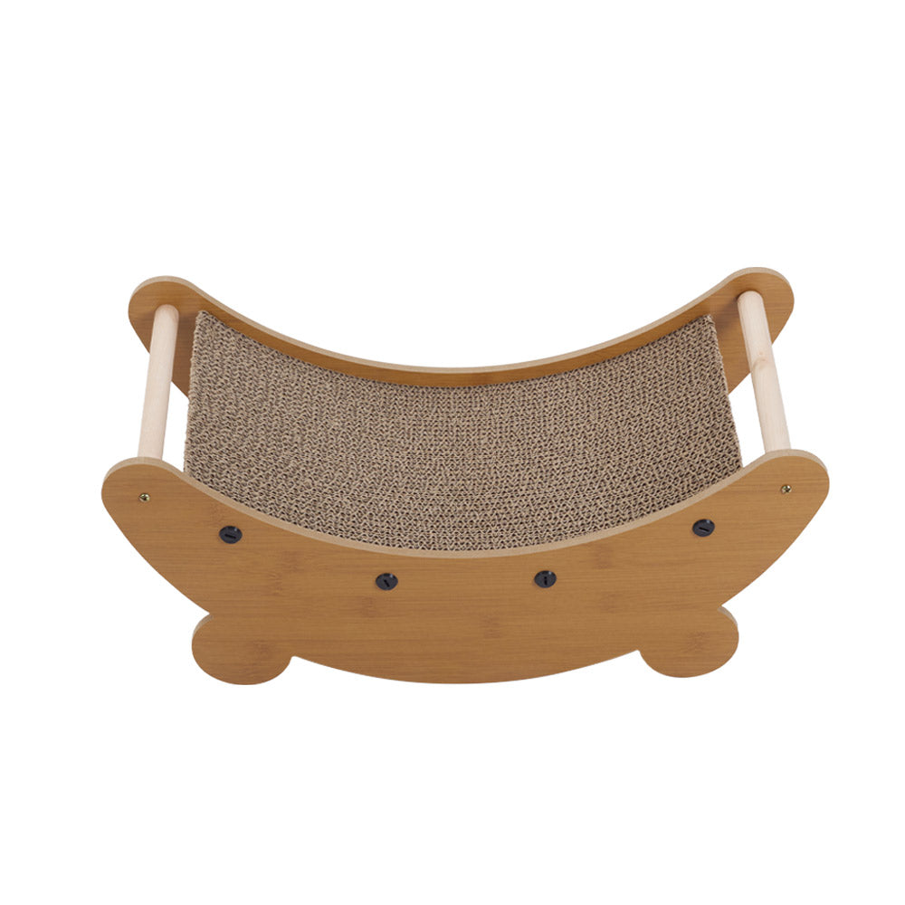 2-in-1 Cat Scratching Board & Lounge Bed – Creative Moon-Shaped Design