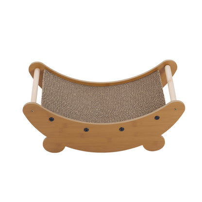 2-in-1 Cat Scratching Board & Lounge Bed – Creative Moon-Shaped Design