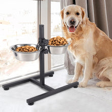 Adjustable Double-Bowl Pet Feeder – Elevated Stand for Cats & Dogs, Anti-Slip & Hygienic Design