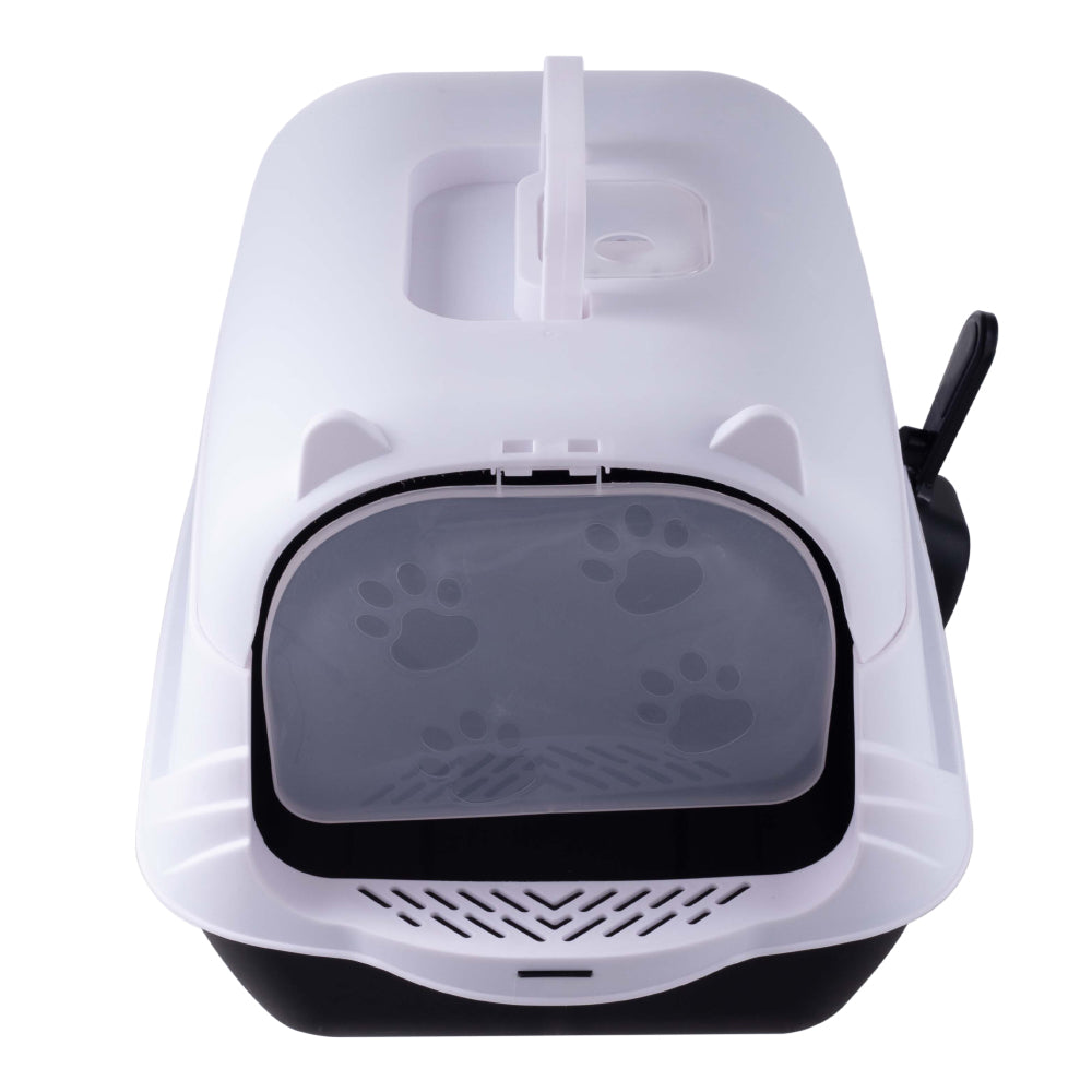 Large Enclosed Cat Litter Box with UV Disinfection Light – Odor Control and Easy-Clean Design