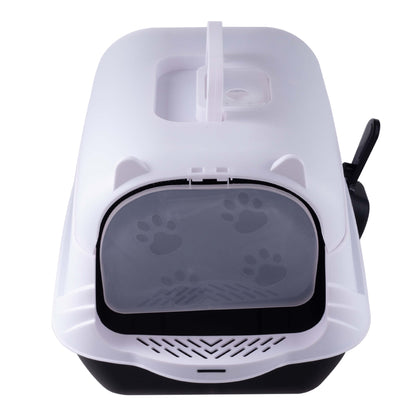 Large Enclosed Cat Litter Box with UV Disinfection Light – Odor Control and Easy-Clean Design