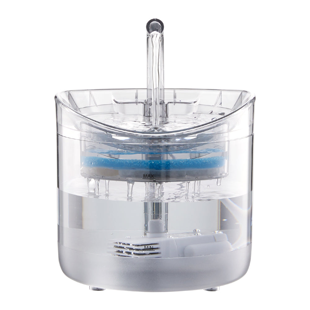 Transparent Automatic Pet Water Fountain – Quiet Circulation with Visible Filtration