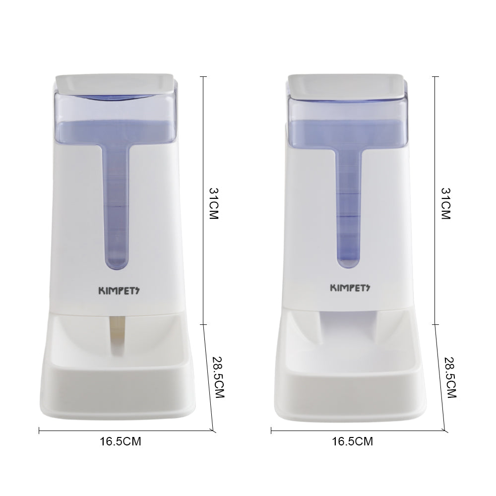 2-Piece Automatic Pet Feeder and Water Dispenser Set – Gravity-Fed for Dogs & Cats, No Power Needed