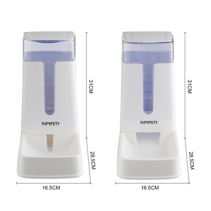 2-Piece Automatic Pet Feeder and Water Dispenser Set – Gravity-Fed for Dogs & Cats, No Power Needed