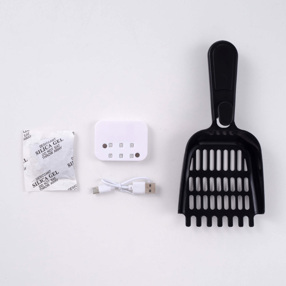 Large Enclosed Cat Litter Box with UV Disinfection Light – Odor Control and Easy-Clean Design