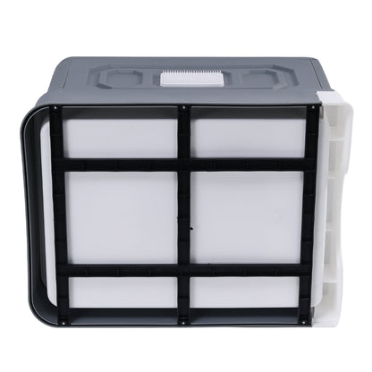 Large Enclosed Cat Litter Box with Drawer, Scoop & Grooming Board – Anti-Splashing, Odour Control, Front Entry & Top Exit