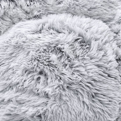 Calming Donut Pet Bed – Plush Round Cuddler for Cats and Small Dogs