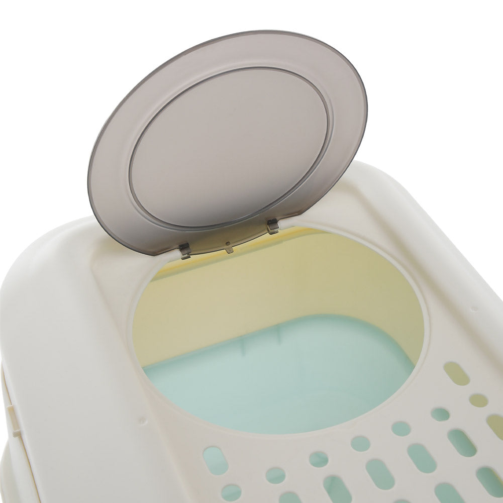 Large Hooded Cat Litter Box with Scoop – Top & Front Entry Design for Odour Control and Easy Cleaning