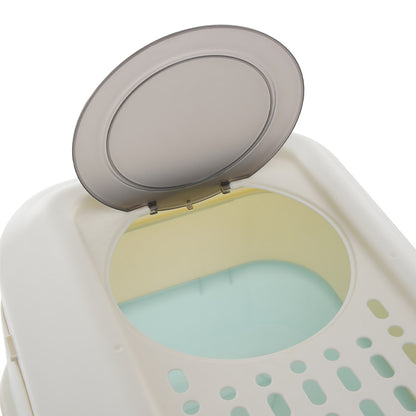 Large Hooded Cat Litter Box with Scoop – Top & Front Entry Design for Odour Control and Easy Cleaning