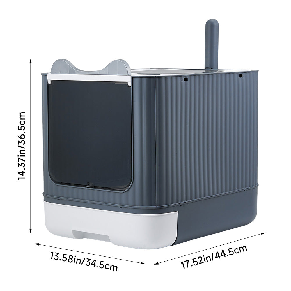 Large Foldable Cat Litter Box – Multi-Mode with UV Sterilization and Odour Control