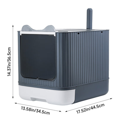 Large Foldable Cat Litter Box – Multi-Mode with UV Sterilization and Odour Control