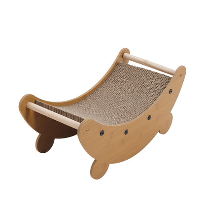 2-in-1 Cat Scratching Board & Lounge Bed – Creative Moon-Shaped Design