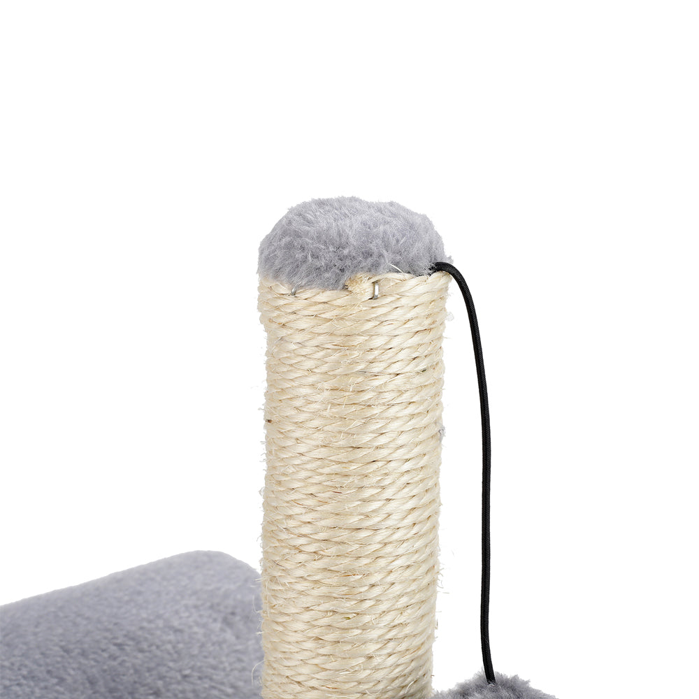 3-in-1 Cat Scratching Post with Plush Tunnel & Hanging Ball Toys – Compact Activity Center for Kittens