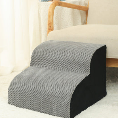 Soft Pet Stairs with Non-Slip Base – 2/3/4-Step Foam Ramp with Removable Washable Cover