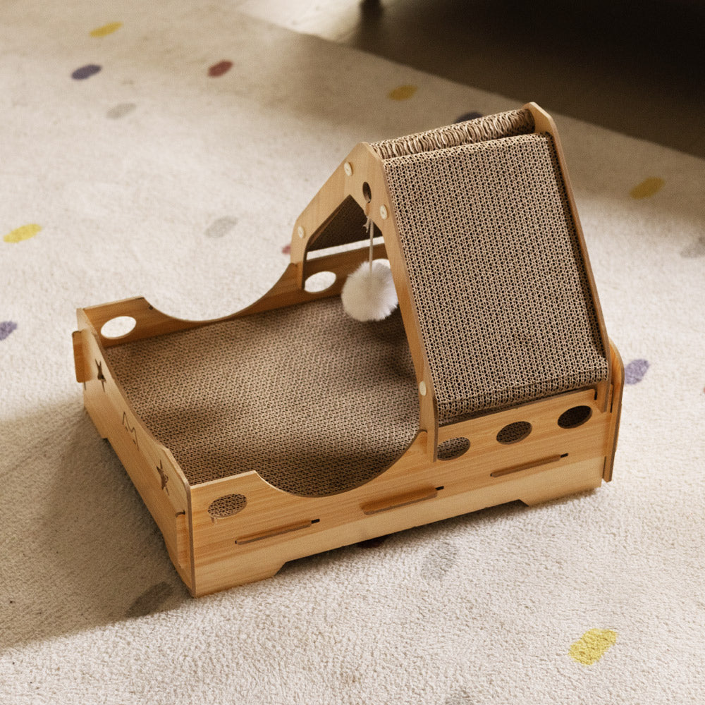 Multi-Functional Cat Scratching Board with Hanging Toy Ball – Durable, Interactive Resting House for Cats