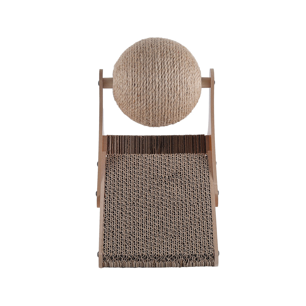 Cat Scratching Board with Interactive Sisal Ball – Durable Freestanding Cat Toy for Healthy Claws and Playtime Fun