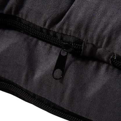 Dark Grey Anti-Slip Pet Bed with Plush Interior & Removable Cover