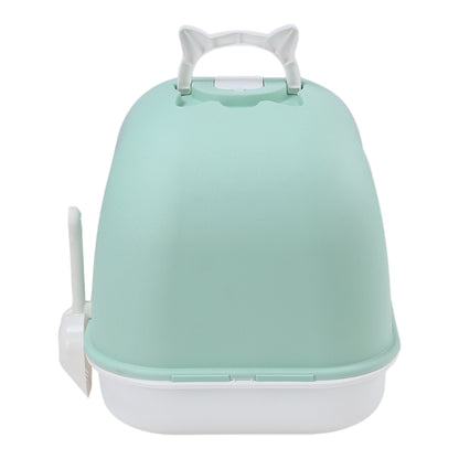 Durable Flip-Top Cat Litter Box with Odour Control & Scoop