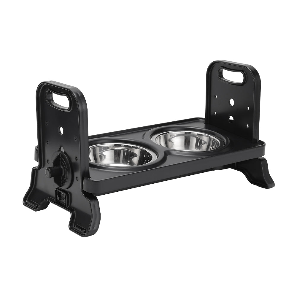Elevated Pet Feeder with 2 Stainless Steel Bowls – Adjustable Height Stand for Cats and Dogs