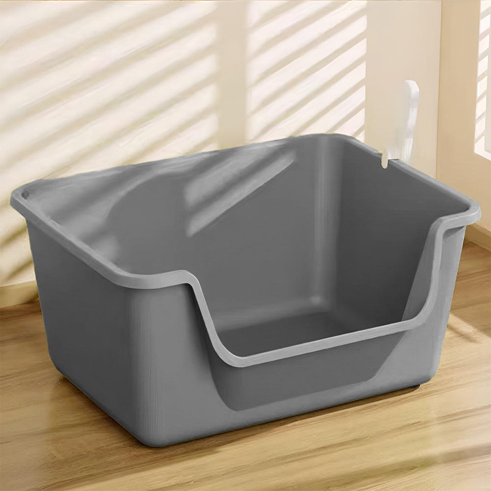Large Anti-Splash Cat Litter Box with Mat and Scoop – Easy Access & Mess-Free Design