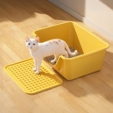 Large Anti-Splash Cat Litter Box with Mat and Scoop – Easy Access & Mess-Free Design