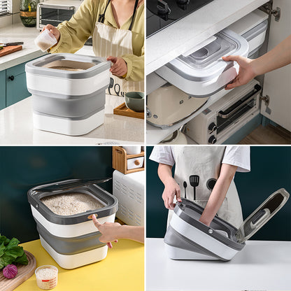 Collapsible Food Storage Container – Portable, Space-Saving Solution with Triple-Seal Freshness Protection