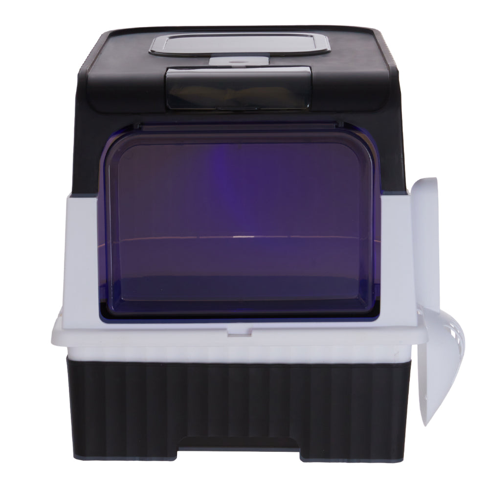 Large Enclosed Cat Litter Box – Foldable Design with UVC Sterilization and Odour Control