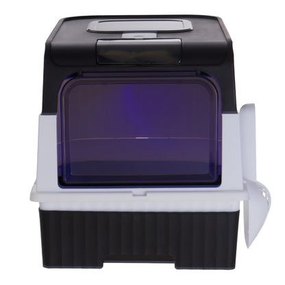 Large Enclosed Cat Litter Box – Foldable Design with UVC Sterilization and Odour Control