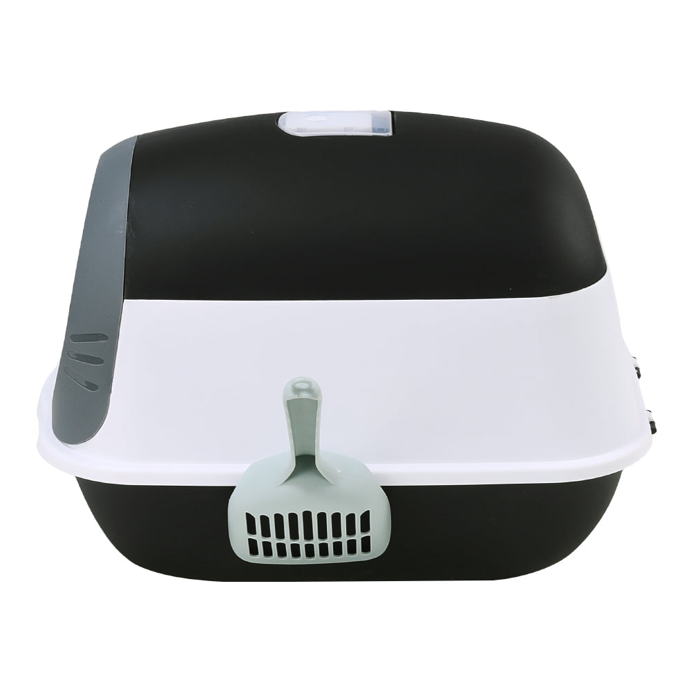 Detachable Cat Litter Box with Built-in UV Sterilizer Lamp and Two-Way Access