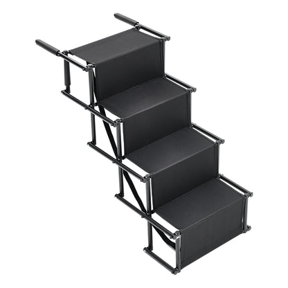 Lightweight Folding Pet Stairs - Adjustable Telescopic Ladder for Cats & Dogs