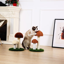 Mushroom-Shaped Cat Scratching Post – Natural Sisal with Playful Grass Base for Kittens & Cats