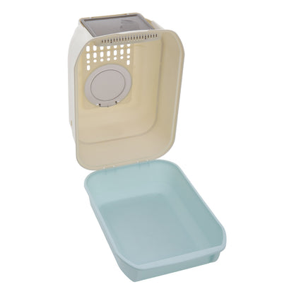 Large Hooded Cat Litter Box with Scoop – Top & Front Entry Design for Odour Control and Easy Cleaning