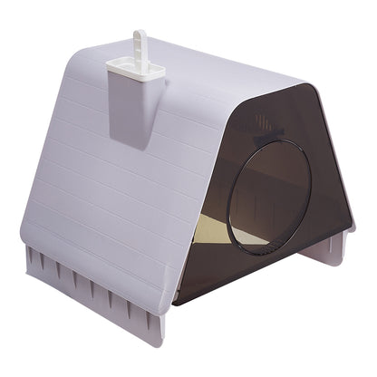 Large Enclosed Cat Litter Box with Bamboo Charcoal Deodorizer – Multi-Cat, Odor-Control, Anti-Tracking Design