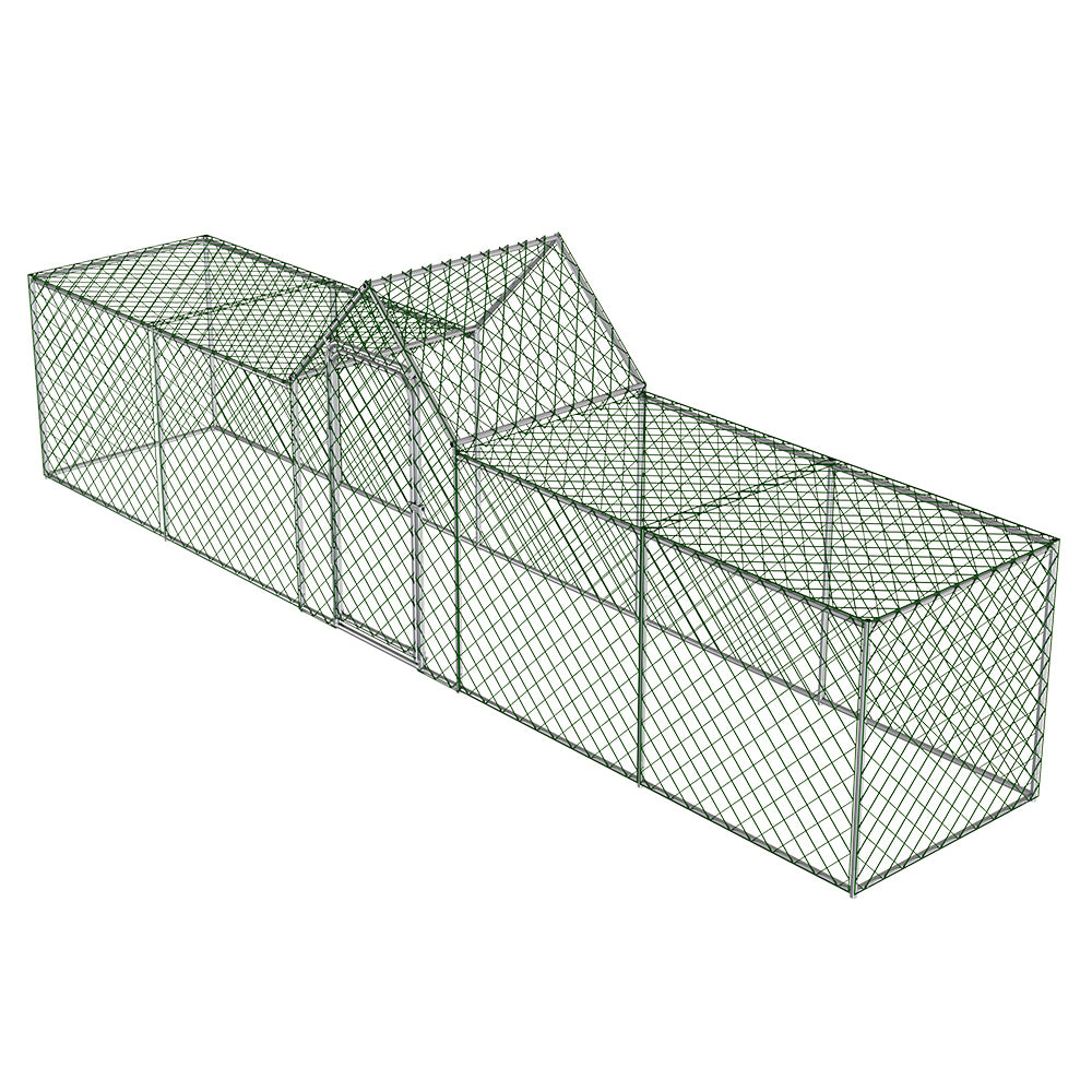Metal Chicken Coop Run with PE Tarpaulin – Secure, Spacious Outdoor Enclosure for Poultry and Rabbits