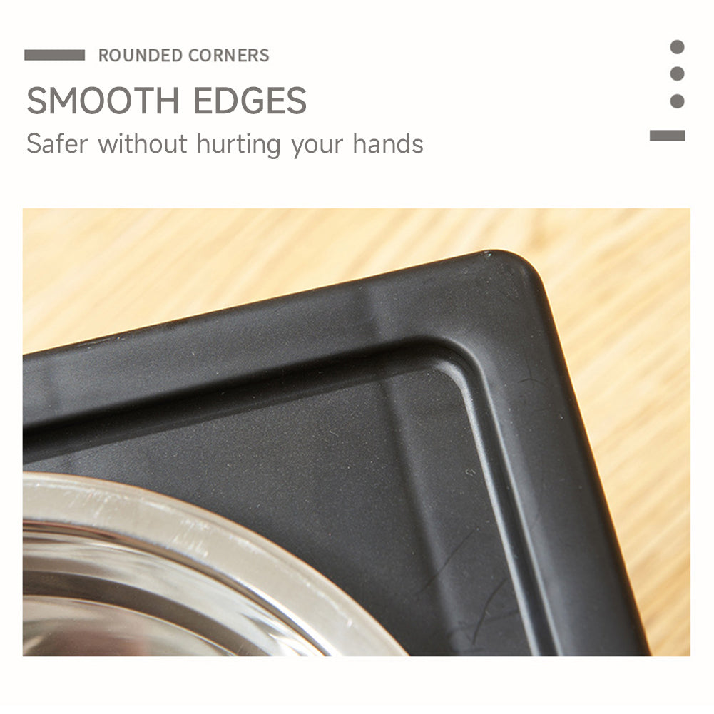 Height Adjustable Pet Bowl Stand with 2 Stainless Steel Bowls – Portable, Hygienic, Non-Slip Design