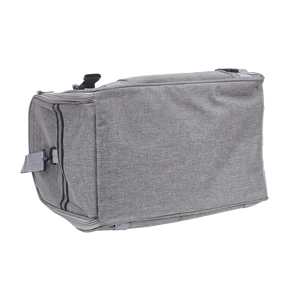 Grey Oxford Pet Travel Carrier – Soft-Sided, Foldable & Breathable Design