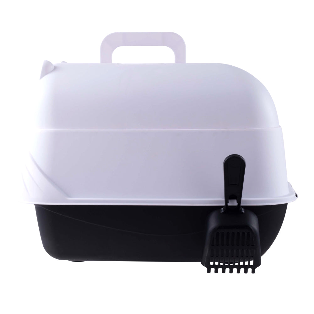 Large Enclosed Cat Litter Box with UV Disinfection Light – Odor Control and Easy-Clean Design