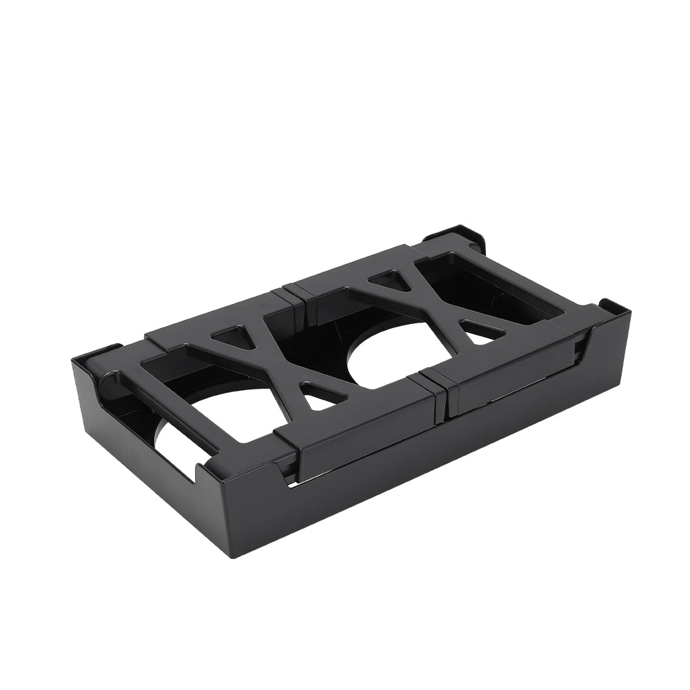 Adjustable Elevated Pet Feeder with Dual Stainless Steel Bowls and Foldable Stand