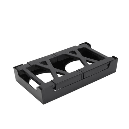 Adjustable Elevated Pet Feeder with Dual Stainless Steel Bowls and Foldable Stand