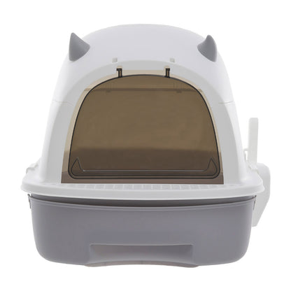 Little Devil Design Enclosed Cat Litter Box – Privacy, Easy Access, and Mess-Free