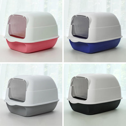 Detachable Cat Litter Box with Flip-Top Access and Built-in Deodorizer