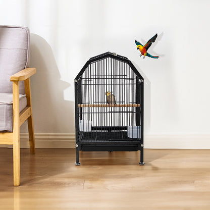 Portable Metal Bird Cage with Anti-Spill Feeders – Safe and Comfortable Home for Birds