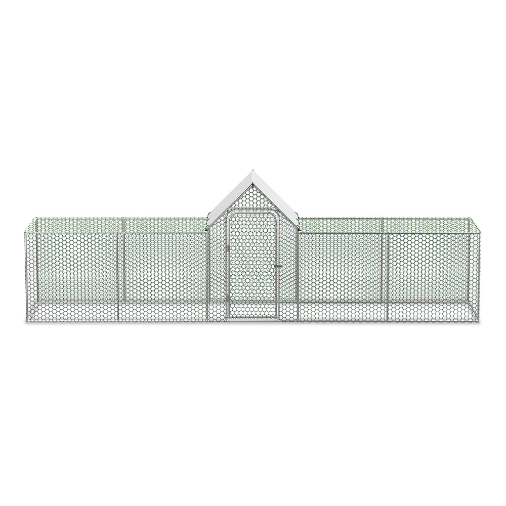 Metal Chicken Coop Run with PE Tarpaulin – Secure, Spacious Outdoor Enclosure for Poultry and Rabbits